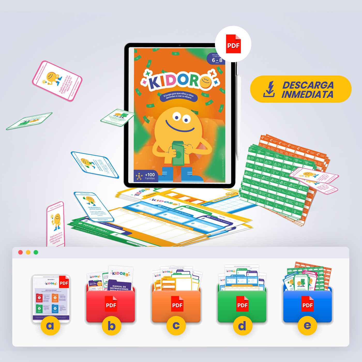 Kit imprimible listo para descargar | Versión para niños de 6 a 10 años | KIDORO